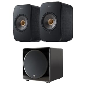 Kef LSX II sort + PSB subseries 250